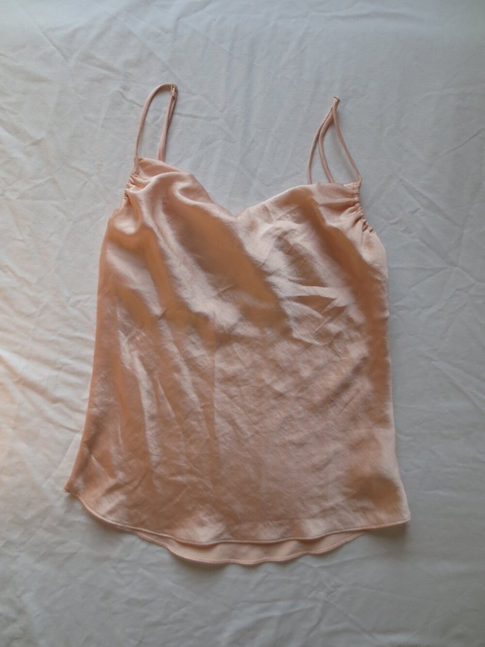 Aritzia Wilfred Allusion Pink Satin Cowl Neck Slip Camisole S